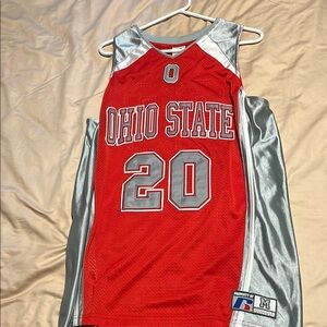 Russell Ohio State Basketball Red and Silver Game Jersey